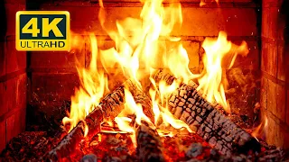 🔥 FIREPLACE Ultra HD 4K. Fireplace with Crackling Fire Sounds. Fireplace Burning. Fire Background