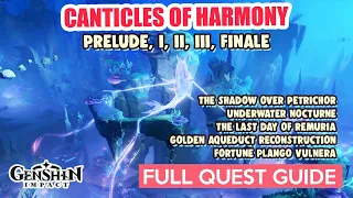 CANTICLES OF HARMONY Act I, II, III FULL QUEST GUIDE | Genshin Impact Fontaine World Quest