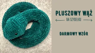 Pluszowy wąż na szydełku 🐍 Jak zrobić maskotkę na szydeku - tutorial