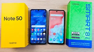 REALME NOTE 50 VS INFINIX SMART 8 PRO - СРАВНЕНИЕ УЛЬТРАБЮДЖЕТНИКОВ! КАКОЙ ВЫБРАТЬ?