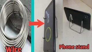 How to make phone stand using wire very easy (तार से फोन स्टैंड कैसे बनाएं)