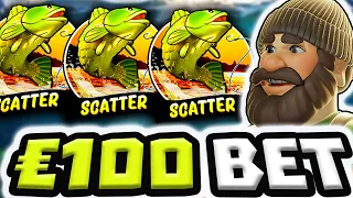 BIG BASS BONANZA 🐟 SLOT MASSIVE €100 BET 🤑 BONUS HUNT OMG MEGA BIG WIN COMEBACK‼️