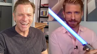 Ewan McGregor Talks Returning As OBI-WAN, Judges Reporter’s Lightsaber!