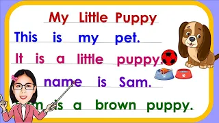 Reading Tutorial || Short Story  || Reading Lesson || My Little Puppy