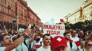 Protest rally in Minsk, Belarus - (Виктор Цой - Перемен требуют наши сердца)