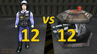 12 Security Guards vs 12 Automatic Turrets - Even Numbers - Half-Life Retro Battles