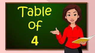 Table of 4 | Learn Multiplication - Table of 4 x 1 = 4 | Times Table | Multiplication Table For Kids