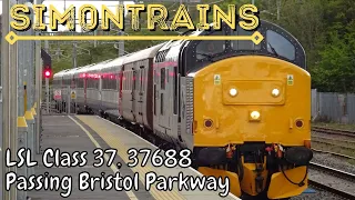 LSL Class 37, 37688, 5Z37 passing Bristol Parkway (10th May 2021)