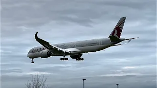 WINDY LANDINGS AT LONDON HEATHROW! - Stormy RW27L Arrivals - Myrtle Avenue - 16th March 2023 - 4K