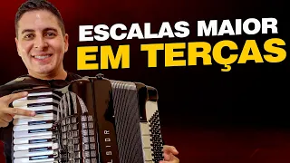 Escala Maior em Terças no Acordeon | Exercício no Acordeon