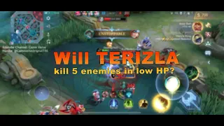 The Craziest Terizla funny savage moment with low HP xD | MLBB