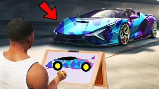 Franklin Uses Magical Painting To Make Biggest Supercar In Gta V ! GTA 5 new