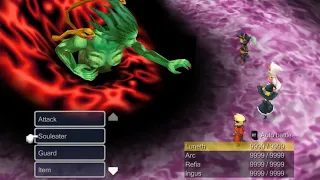 Final Fantasy III - Cloud of Darkness - Final Boss Battle & Ending (PC/Steam 3D Remake)