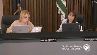 Regular City Council Meeting - August 23, 2021