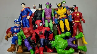 SPIDERMAN VS CAPTAIN AMERICA VS HULK VS IRONMAN VS THOR VS SUPERMAN SUPERHERO AVENGERS UNBOXING