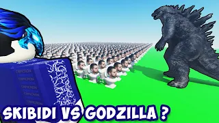 ROBLOX 500 SKIBIDI TOILET VS GODZILLA ? | Roblox Skibidi Battle Simulator Indonesia