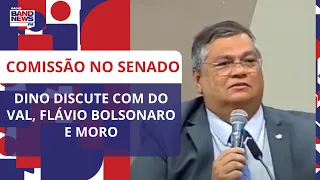 Dino discute com Do Val, Flávio Bolsonaro e Moro em comissão no Senado