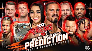 WWE NXT Vengeance Day 2023 Dream Match Card Predictions HD | Wrestle Freakin