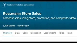 Kaggle Winning Solution Series: Rossman store sales forecast