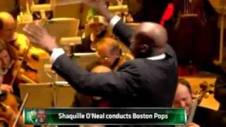 Shaq Conducts the Boston Pops - "Harder than Dancing against Justin Bieber"