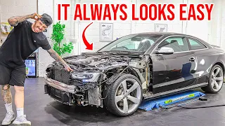 FIXING MY GIRLFRIENDS WRECKED AUDI RS5