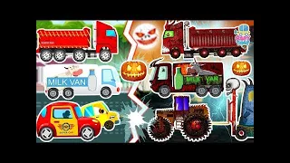 Evil To Good Transformation - Street Vehicles - Backhoe Loader, Rock Truck, Money Van, Road Roller