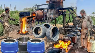 How We Made Brake Drums For Semi Truck From Cast Iron Scrap || Brake Drums Production in Factory