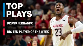 Highlights: Bruno Fernando Wins First Player of the Week Honor | Maryland | Big Ten Basketball