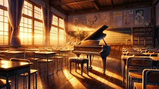 Sunset That Grips the Heart, Solace in Warm Piano Tones 🎹