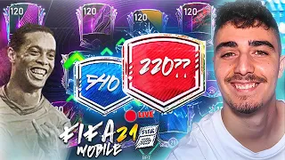 🔴SI RITORNA SU FIFA 21 MOBILE ITA CON UN SUPER UPGRADE DELLA SQUADRA + RONALDINHO FINALMENTE!!