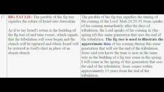 101 PreTribulation Lies, Lie 17 The Parable Of The Fig Tree is Israel's Return to Their Land.avi