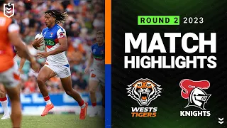 NRL 2023 | Wests Tigers v Knights | Match Highlights