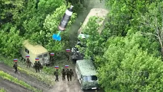 Army of drones special Ukrainian drop bombs STORM 480 Russians troops near Bakhmut