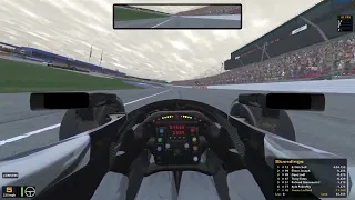 DW12 Indy cars at Michigan on iRacing