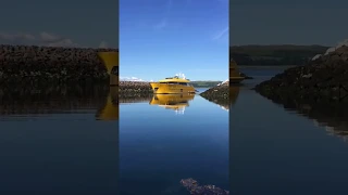 Unique superyacht visitor to Largs on the Firth of Clyde