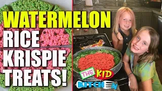 Watermelon Rice Krispie Treats - KID KITCHEN - Lindalee Rose