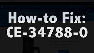 How to fix error CE-34788-0