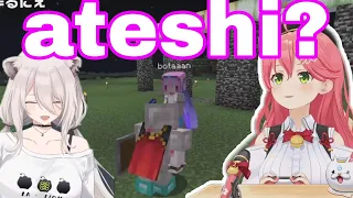 Botan Can't Stop Laughing At Miko Reaction At Her Aqua Cosplay | Minecraft [Hololive/Eng Sub]