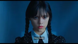 Wednesday Addams Pool Piranha Scene (2K) | English Subtitle