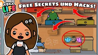 FREE SECRETS UND HACKS IN TOCA LIFE WORLD DEUTSCH 😱 | KANN JEDER AUSPROBIEREN! |TOCA BOCA SECRETS