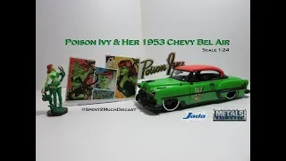 Poison Ivy 1953 Chevy Bel Air - DC Comic Bombshells Diecast By Jada (Metals Diecast) 1:24