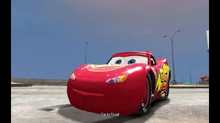 GTA IV rayo lightning McQueen crash testing - the meme face