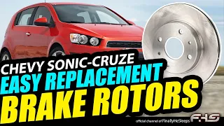 HOW TO REPLACE BRAKE ROTORS on a CHEVY SONIC, CRUZE, ETC - QUICK and EASY DIY - SAVE MONEY!