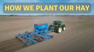 How we plant our hay with a Lemken compact solitair 9 grain drill.