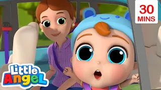 Are We There Yet? KARAOKE! 🚘 | BEST OF LITTLE ANGEL! | Sing Along With Me! | Moonbug Kids Songs