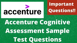 Accenture Sample Test Questions | Accenture Cognitive Assessment Questions 🔥🔥