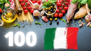 100 Italian words - FOOD (vocabulary) - Italian words with food in pictures