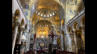 Saint Marks Basilica.  Inside the basilica Video.  WONDERFUL!  - Venice Italy - ECTV