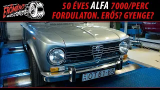 Totalcar Erőmérő: 50 éves Alfa 7000/perc fordulaton. Erős? Gyenge? [ENG SUB]