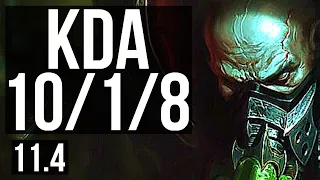 URGOT vs ZED (MID) | 10/1/8, Rank 9 Urgot, Legendary | BR Grandmaster | v11.4